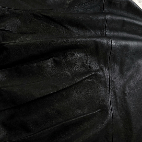 Lamarque Corey Lamb Leather One Shoulder Draped Mini Dress - Picture 7 of 13